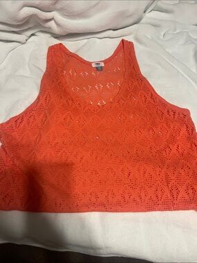NWOT -Cute flamingo colored crochet top.